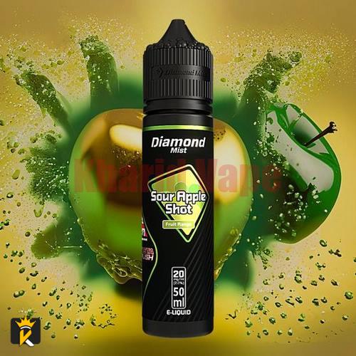 سالت سیب ترش دیاموند میست <br><span>Diamond Mist Sour Apple Shots Salt Nic 50ml</span>